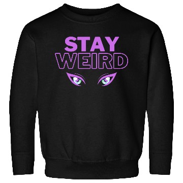 Discover stay weird purple eyes Sweatshirts