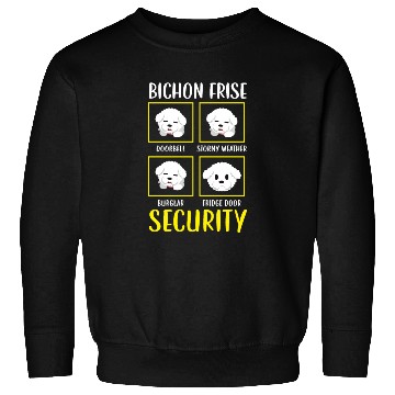 Discover Bichon Frise Security Curly Hair Pup Puppy Lover Sweatshirts
