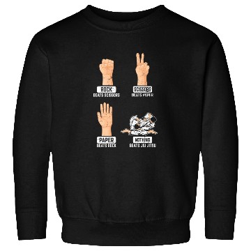 Discover Rock Paper Scissors Nothing Beats Jiu Jitsu BJJ Ji Sweatshirts