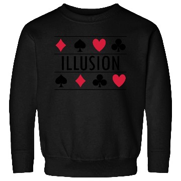 Discover Illusion with card symbols spell magic poker Sweatshirts