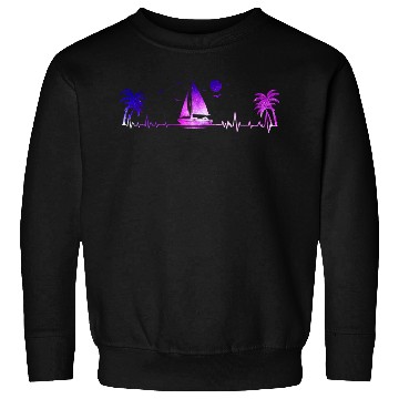 Discover Sailboat Heartbeat Sunset Ocean Sweatshirts