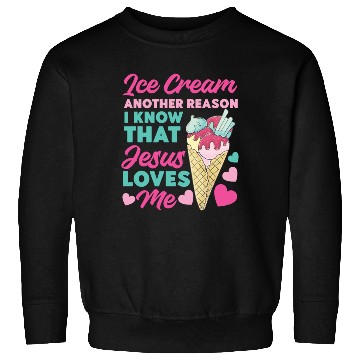 Discover Ice Cream Christian Jesus Cone Ice Sweatshirts