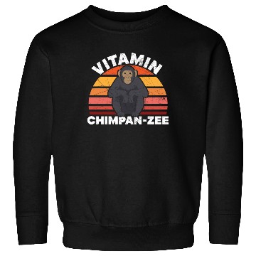 Discover Vitamin Chimpanzee Monkey Animal Zookeeper Sweatshirts