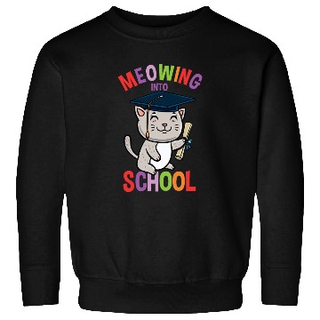Discover Moewing Into School Cat Back To School Sweatshirts