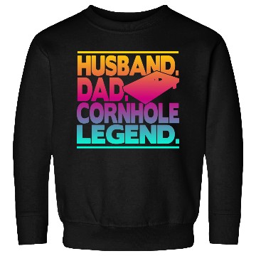 Discover Husband Dad Cornhole Legend Classic Sweatshirts