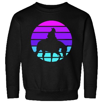 Discover Synthwave Cowboy Horse Wrangler Gift Sweatshirts