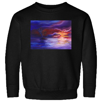 Discover Colorful Sunset Landscape Painting Sweatshirts