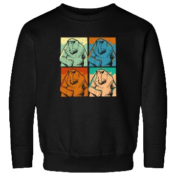 Discover Retro Proboscis Monkey Ape Wildlife Zookeeper Sweatshirts