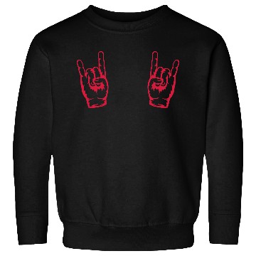 Discover Heavy metal logo hand Sweatshirts