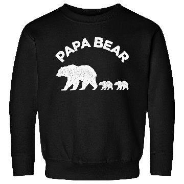Discover Vintage Papa Bear with Two Cubs Daddy Bear Twin Sweatshirts