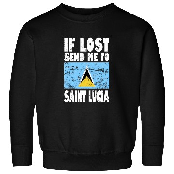 Discover Saint Lucia Flag Saying Sweatshirts