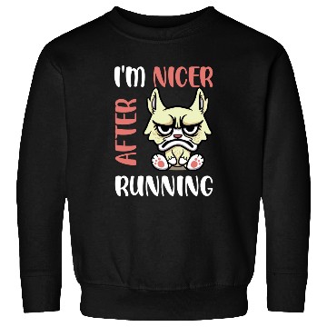 Discover I'm Nicer After Running Sweatshirts