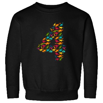 Discover T Rex Dinosaur Four Year Old 4th Birthday Boy Gift Sweatshirts