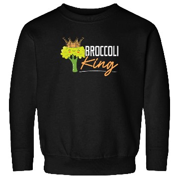 Discover Broccoli King Broccoholic Vegetable Vegetarian Sweatshirts