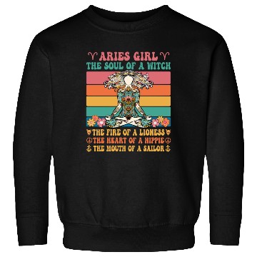 Discover Aries Girl Astrology Sign Sweatshirts
