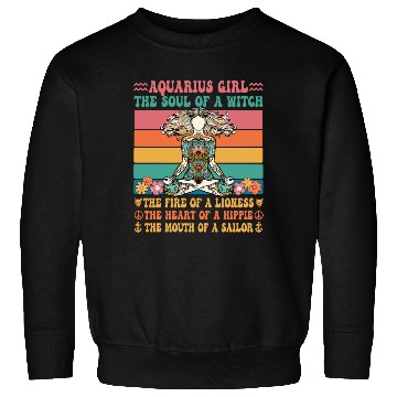 Discover Aquarius Girl Astrology Sign Sweatshirts
