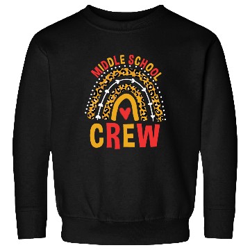 Discover Leopard Rainbow Middle School Crew Sweatshirts