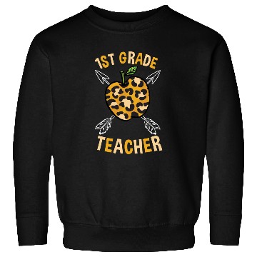 Discover 1st Grade Back To School Teacher Leopard Print Sweatshirts