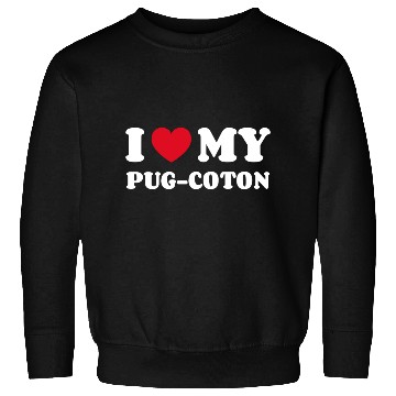 Discover I Love My Pug-Coton Sweatshirts