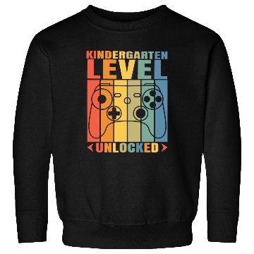 Discover Back to School Kindergarten Level Unlocked Gamer Sweatshirts