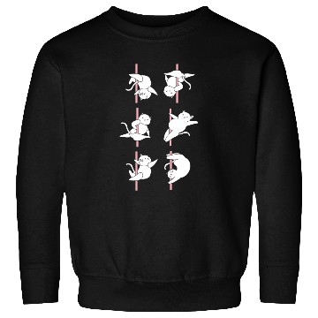 Discover Funny Pole Dancer Pole Dancing Cat Sweatshirts