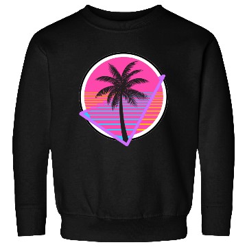 Discover Neon Sunset Palm Tree Sweatshirts