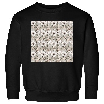 Discover Beige Sage Green Floral Pattern Sweatshirts