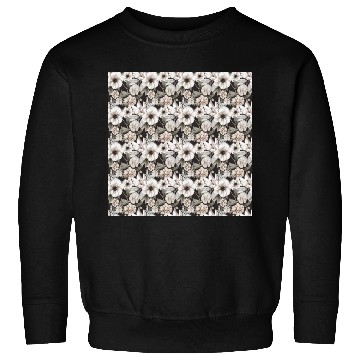 Discover Beige Sage Green Floral Pattern Sweatshirts