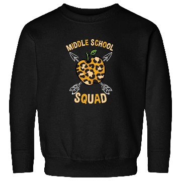 Discover Middle School Back To School Squad Leopard Print Sweatshirts