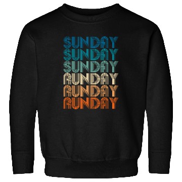 Discover Sunday Runday Vintage Retro Fitness Training Sweatshirts