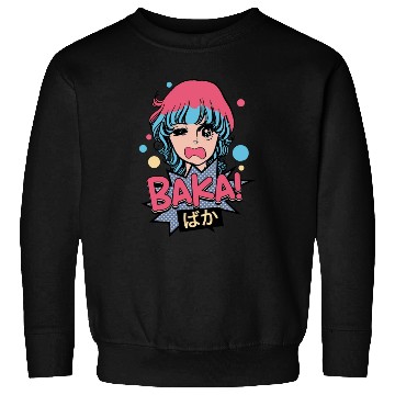 Discover Baka! Japanese Aesthetic Otaku Girl Vintage Sweatshirts