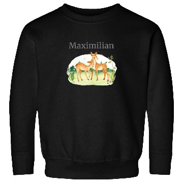 Discover Waldtier Reh Flowers Name Maximilian Sweatshirts