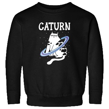 Discover Caturn Cat Owner Saturn Astronomer Astronomy Sweatshirts