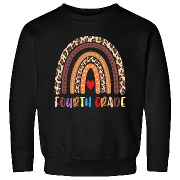 Discover Fourth Grade Teacher Leopard Rainbow Sweatshirts