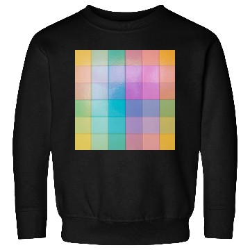 Discover Rainbow Shimmer Multi Squares Pattern Sweatshirts