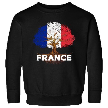 Discover France Flag Tree Sweatshirts