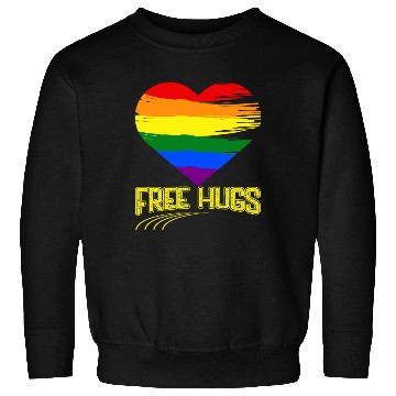 Discover Free Hugs - Heart Festival Love LGBT Pride Rainbow Sweatshirts