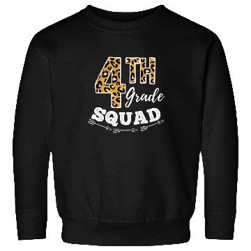 Discover 4th Grade Squad Leopard 4th Grade Teacher Sweatshirts