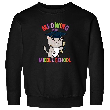 Discover Moewing Into Middle School Cat Back To School Sweatshirts