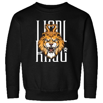 Discover Black and Orange Illustrated Lion King Sweatshirts