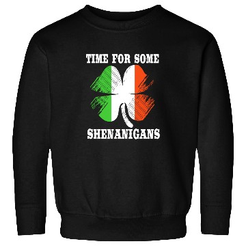 Discover Irish Flag Clover Time For Some Shenanigans Sweatshirts