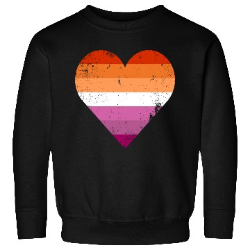 Discover Lesbian Pride Heart Flag Sweatshirts