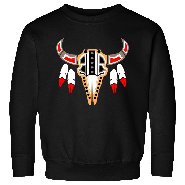 Discover Native American Buffalo Skull for Tribal Art Lover Sweatshirts