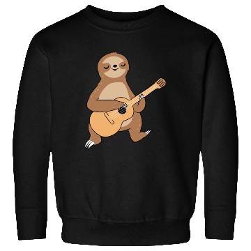 Discover Sloth Playing Guitar for Guitar Player Sweatshirts