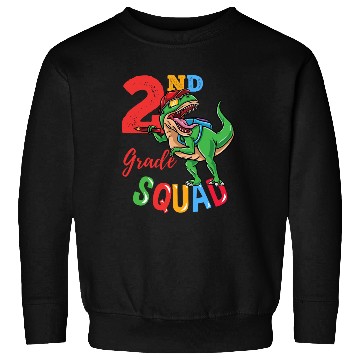 Discover 2nd Grade Squad T-Rex Dinosaur Back To School Boys Sweatshirts