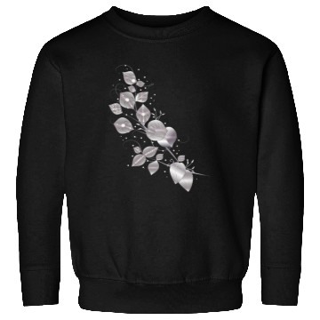Discover noble leaf tendril in metallic silver look Sweatshirts