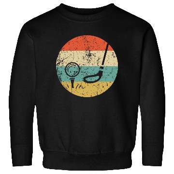 Discover Golf Ball and Club Icon Retro Golfing Sweatshirts