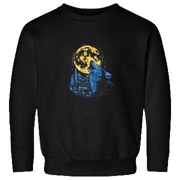 Discover Wolf Moon Forest Wolves Nature Nature Liever Full Sweatshirts