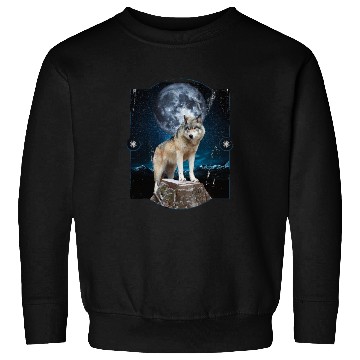 Discover Wolf Moon Forest Wolves Nature Nature Liever Full Sweatshirts