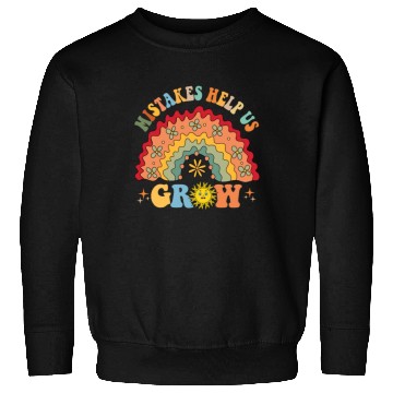 Discover Mistakes Help Us Grow Groovy Growth Mind Sweatshirts